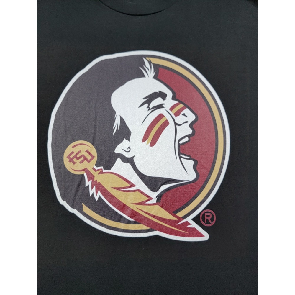 Florida State Seminoles FSU T-Shirt Mens XL Black Port & Company Logo Tee